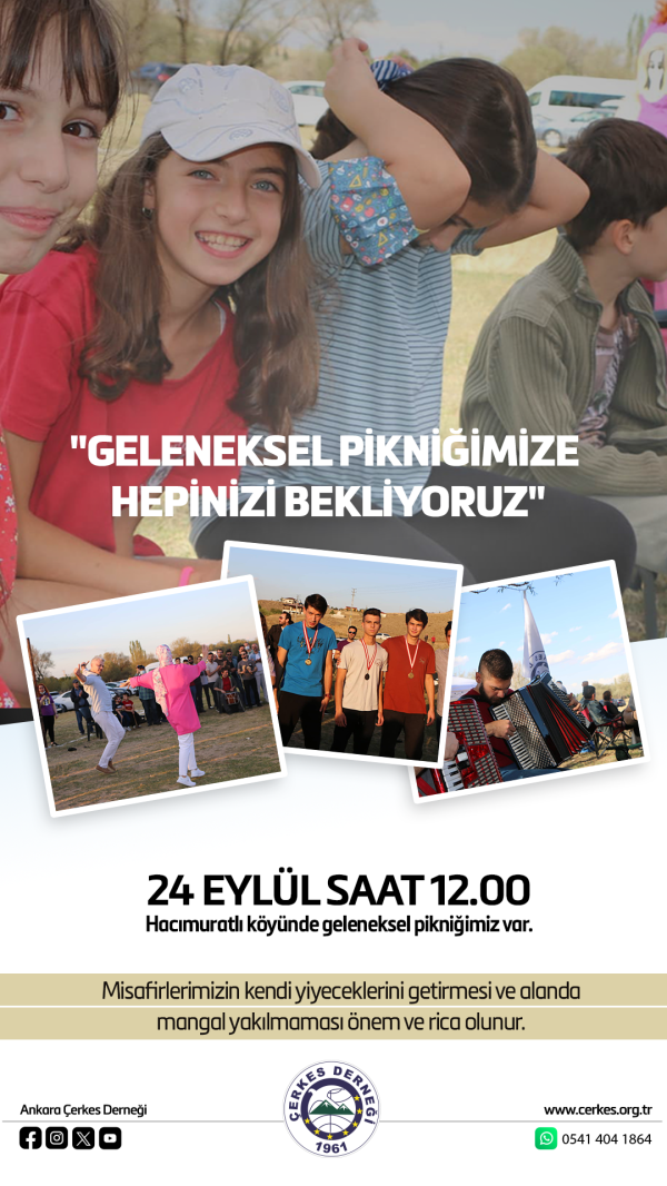 Geleneksel Pikniğimize Hepinizi Bekliyoruz!