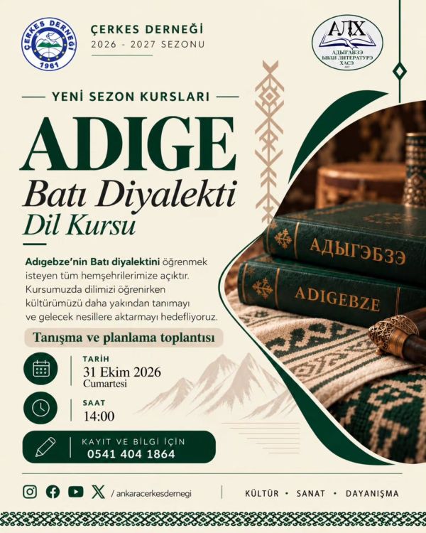Adıgebze Batı Diyalekti Dil Kursu Başlıyor