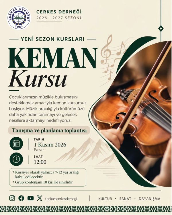KEMAN KURSUMUZ BAŞLIYOR!