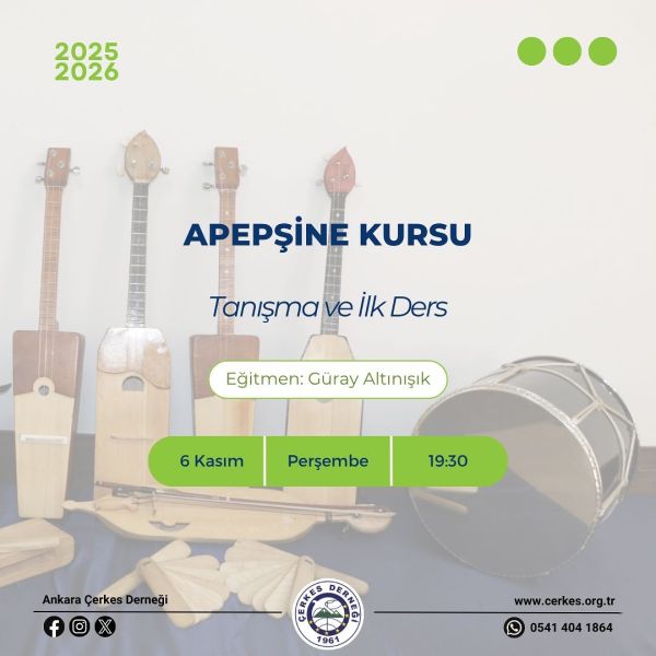 APEPŞİNE KURSU BAŞLIYOR!
