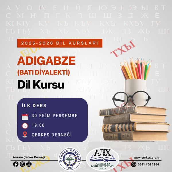 ADIGABZE BATI DİYALEKTİ DİL KURSU BAŞLIYOR