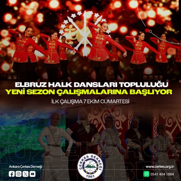 Elbruz Halk Dansları Topluluğu Çalışmaları, Kilar Nesren Şırayder'in yönetiminde başlıyor!