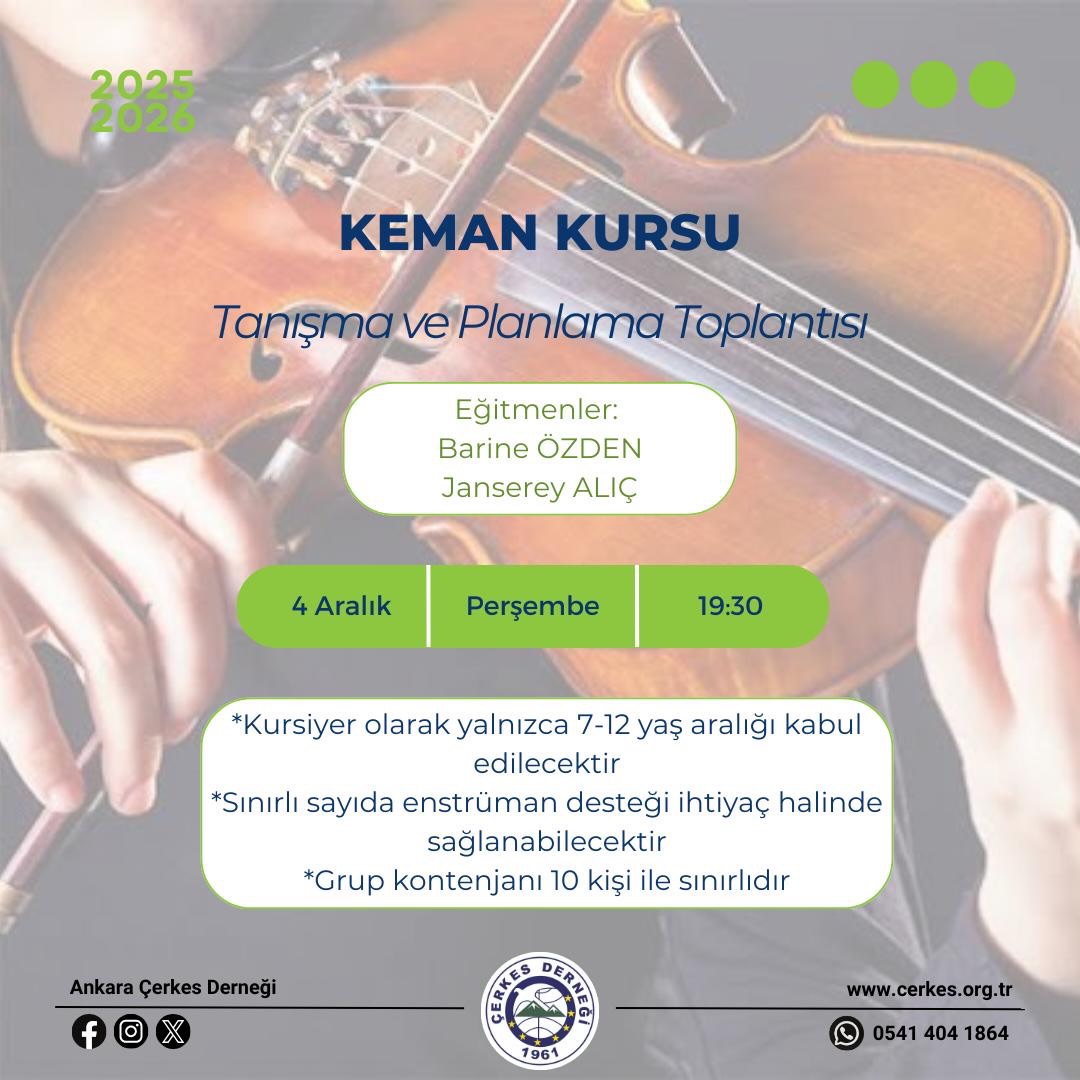 KEMAN KURSU BAŞLIYOR!