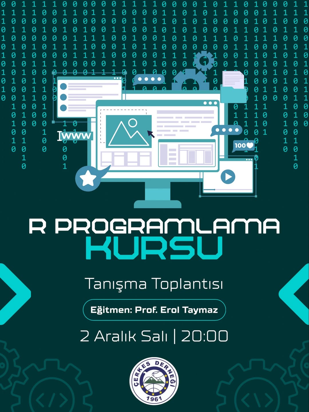 R PROGRAMLAMA KURSU BAŞLIYOR!