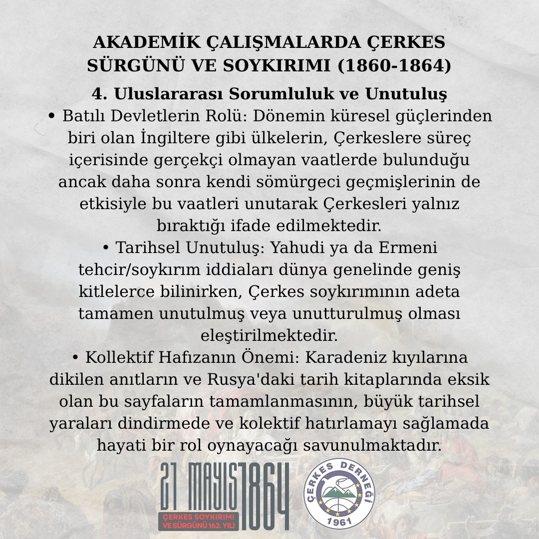TARİHİN EN KARANLIK SAYFASI: 21 MAYIS 1864 ÇERKES SOYKIRIMI VE SÜRGÜNÜ